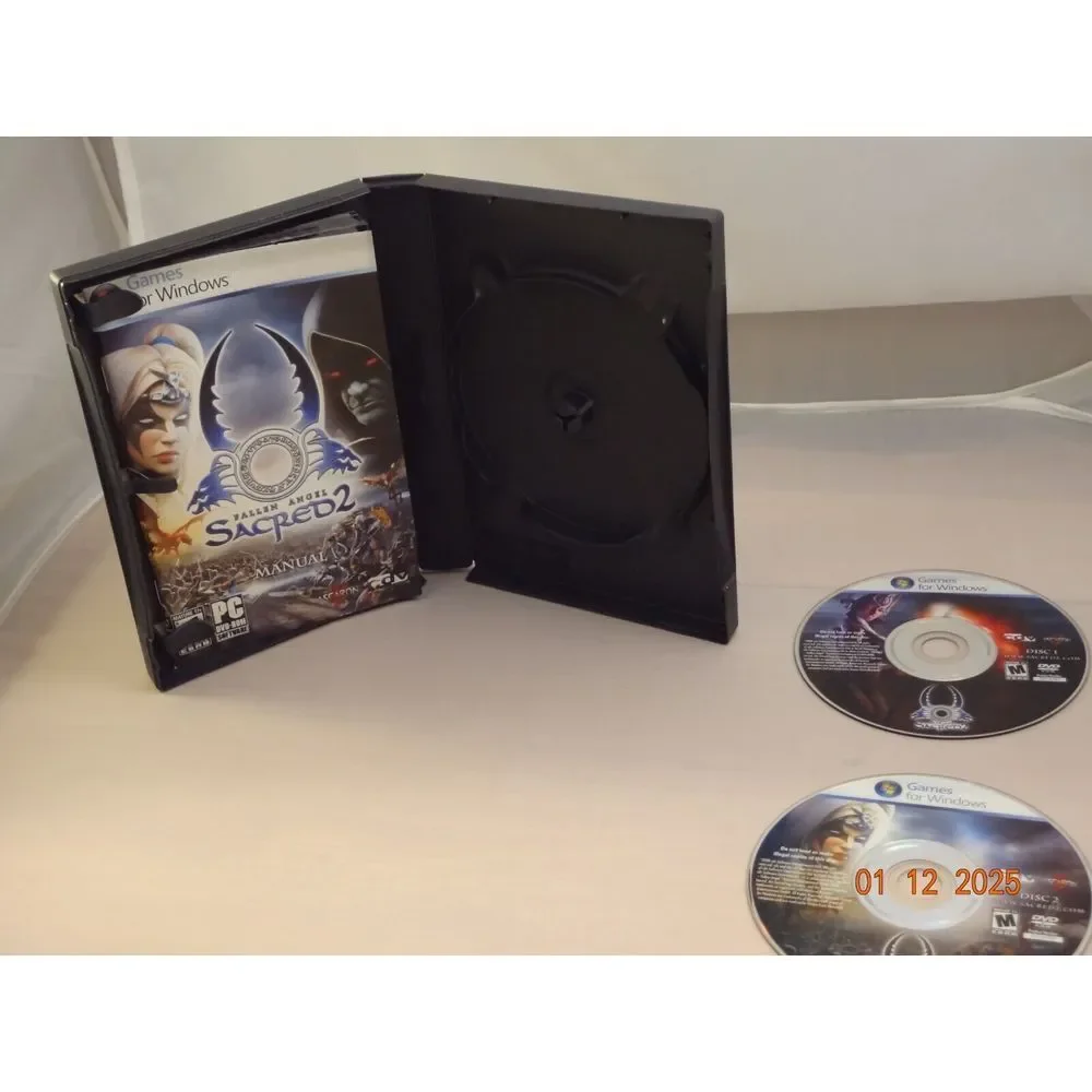 Sacred 2: Fallen Angel (Windows PC, DVD) Action RPG 2 DISC'S COMPLETE